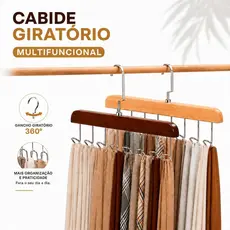 Cabide de Madeira Multi-uso Para Cintos Gravatas Cachecóis Sutiãs Colares Organizador em Geral