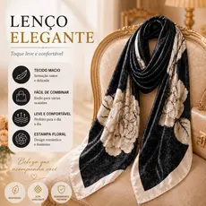 Lenço Feminino 90x90cm Quadrado em Cetim Toque Suave Elegante Versátil para Cabelo Pescoço Bolsa e Moda