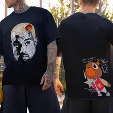 Camiseta Basica Algodaop Kanye West Graduation Bear Album Rap Unissex