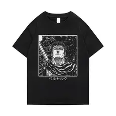 Camiseta Basica Camisa Berserk Chuva Mercenario Guts Falcao Negro Sacrifio Anime Unissex