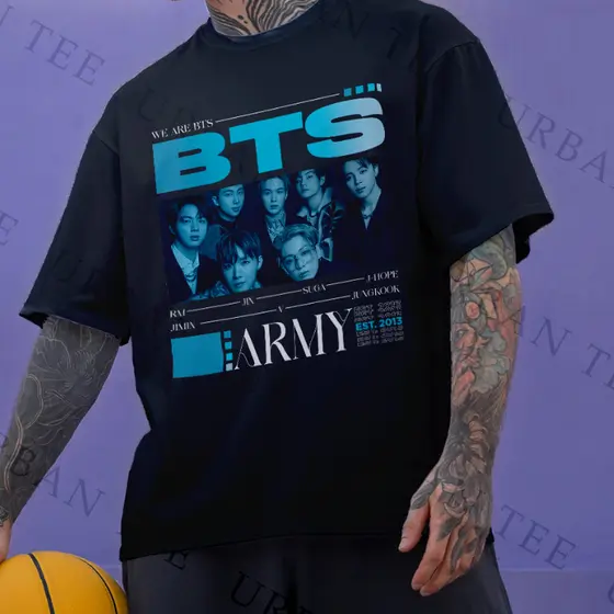 Camiseta Basica Algodao  We Are Army Kpop Fan Unissex