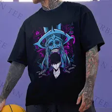 Camiseta Basica Algodao Sung JinWoo Solo Leveling Monarch Of Shadows Anime Unissex