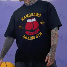 Camiseta Basica Algodao Kamogawa Boxe Academia Logo Vinatge Anime Unissex