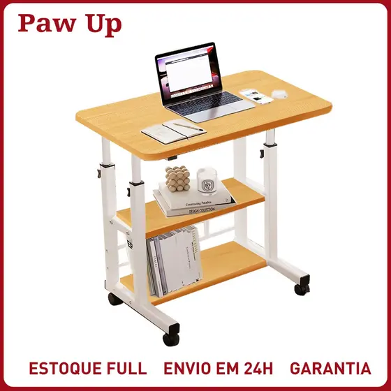 Mesa Mutiuso Mesinha Notebook Com Altura Regulavel e Rodinhas Tablet Cama Sofá Ajustavel