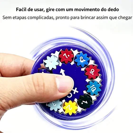 Spinner Educativo Tabuada Matemática Brinquedo Anti Estresse Fidget Criança Alivia Ansiedade Cor Aleatória