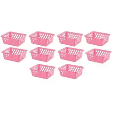 Cestinhas Rosa  menina Organizadores pequenos Multiuso Gaveta, Bebe, Banheiro,Cozinha Kit Com 10UN