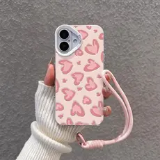 Capinha Onça Rosa Coração para iPhone 18 17 16 15 14 13 12 11 Pro Max Plus Samsung S25 S24 S23 A15 A36