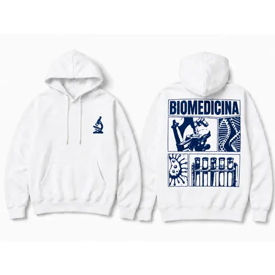 Blusa Moletom Unissex Canguru Biomedicina Faculdade Formatura Casaco De Frio Flanelado com Capuz