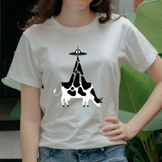 Camiseta Estampada ET Ovnis Casual 100% Algodão Premium