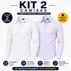 Camisa Social Masculina Slim Fit Toledo Camisaria Premium Manga Longa Elegante Confortável Casual