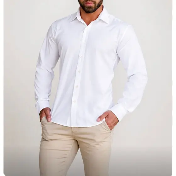 Camisa Social Masculina Slim Fit Toledo Camisaria Premium Manga Longa Elegante Confortável Casual