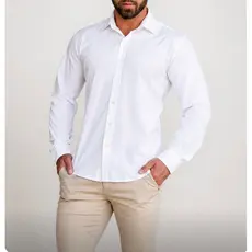 Camisa Social Masculina Slim Fit Toledo Camisaria Premium Manga Longa Elegante Confortável Casual
