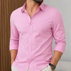 Camisa Social Masculina Slim Fit Toledo Camisaria Premium Manga Longa Lisa Elegante Confortável Casual
