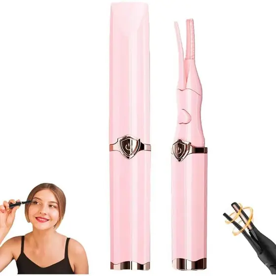 Curvador de Cílios Aquecido para Mulheres 2025 Novo Mini Curvador de Cílios Aquecido Recarregável por USB com 3 Modos de
