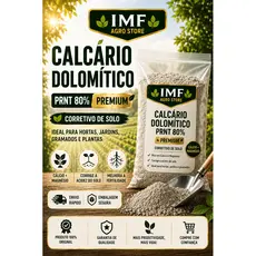 Calcário Dolomítico PRNT 80% Premium | Corretivo de Solo para Hortas, Jardins, Gramados, Vasos e Plantas