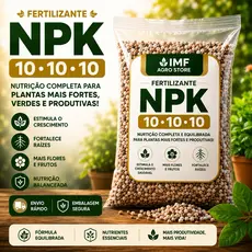 Adubo Fertilizante NPK 10-10-10 Granulado para Plantas Jardim Horta Frutíferas