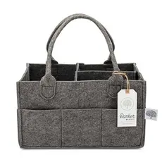 Parker Baby Fraldas Caddy-Caixa De Armazenamento De Berçário E Organizador De Carro Para Lenços Umedecidos-Verde Sálvia