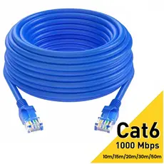 Cabo de Rede Ethernet CAT6 Blindado RJ45 1000Mbps Gigabit Alta Velocidade 10 a 50 M(Interno/Externo)