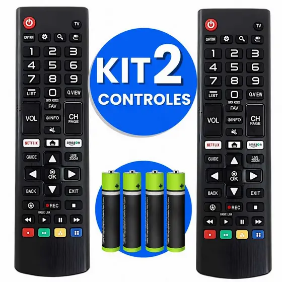Controle Remoto Televisão LG Smart TV 4K LED LCD Com Pilhas e Atalho Netflix | Envio 24h