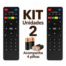 Controles Remotos Para TV B ox Inteligente Completo com Pilhas
