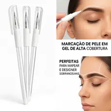 Caneta para design de sobrancelhas micropigmentação gel branca microblading marcação da pele