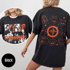 algodão Camiseta Feminina [R&Y] Stray Kids Run It Frente Verso Mascotes Dragão T-shirt Unissex PopCultura Envio Imediato