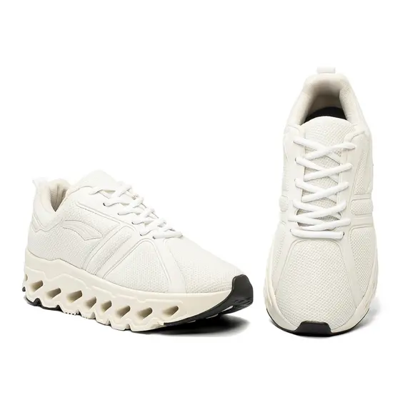 Tênis Feminino e Masculino Creme Preto Rosa casual esportivo