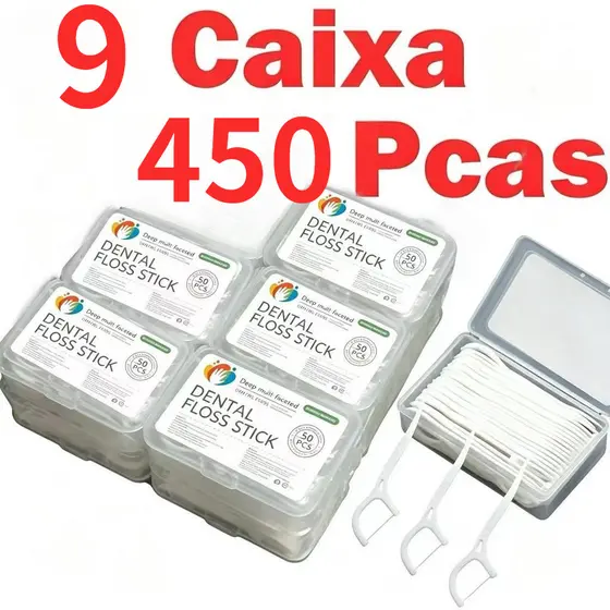 Kit 150/300/450 Fio Dental Infantil em Formato de Arco Ultra Fino para uma Limpeza Eficaz