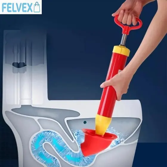 [FEL] Desentupidor Alta Pressão Bomba Sucção Ventosa 150mm Para Vaso Sanitário Pia e Ralos Doméstico
