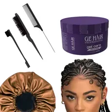 Kit Baby Hair Premium com Gel e Touca de Cetim Dupla