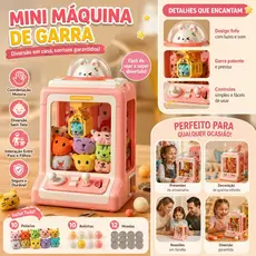 Presentes Para o Dia das Crianças -Máquina de pegar ursinhos infantil com garras e fichas.