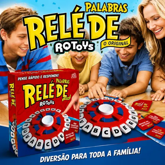 Versão em Português - Jogo de Tabuleiro Tapple Stop Trava Letras com Temporizador para Familia 26.5cm