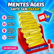 Tilt N' Shout Jogo Educativo, Tabuleiro de Gangorra Interativo Batalha Das Palavras em Português para Crianças e Adultos