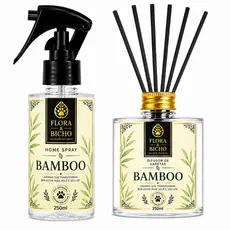 Kit Aromatizador De Ambiente Difusor Varetas + Home Spray Perfume Para Casa Flora E Bicho