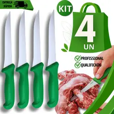 Facas Desossar Cabo Verde 6" Polegada Aço Inox Cozinha Açougues Profissional  Utensílios