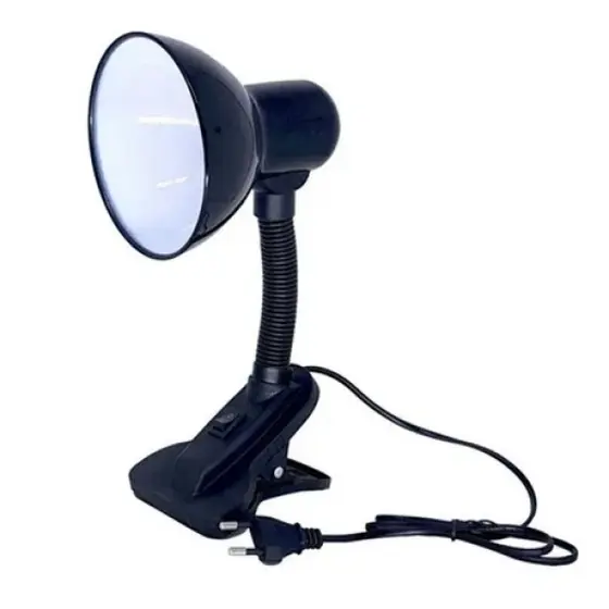 Luminaria de mesa com Garra Presilha Articulavel Abajur