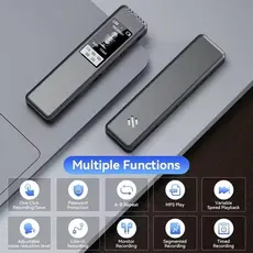 Caneta Gravadora De Voz Digital Portátil Suporte Máximo Cartão De 64GB 1536Kbps Gravação MP3 Player HD Redução De Ruído