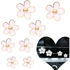 8 Peças de Acessórios para Carro para Mulheres, Clipes de Ventilação com Flores, Aromatizador de Ar, Decoração para Saíd
