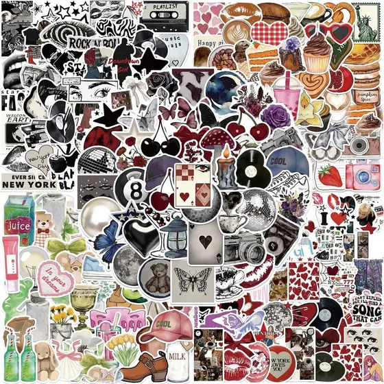 300 Adesivos para Meninas, Adesivos Y2k, Adesivos Estéticos de Meninas Fofas, Pacotes de Adesivos de Vinil para Laptop,