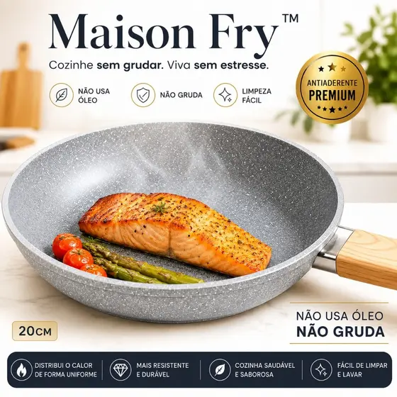 Frigideira ANTIADERENTE RESISTENTE Compacta 24cm Revestimento NÃO USE OLEO,NÃO GRUDA COR GRAFITE