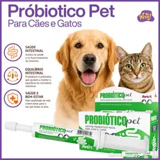 Probiótico Pet Avert 14g Cães e Gatos Intestino Diarréia Saúde Intestinal