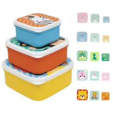 Kit 3 Potinhos Buba Lanchinho Infantil Diferentes Tamanhos