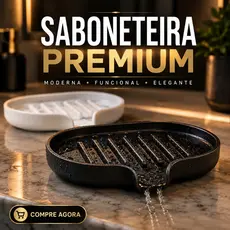 Kit 2 Saboneteiras para Lavabo com Escoamento Rápido Evita Lodo e Conserva o Sabonete