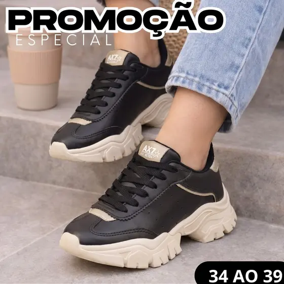 Tênis Feminino Sneaker Casual Plataforma Moderna Para Looks Femininos Urbanos