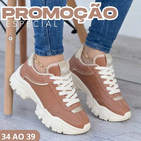 Tênis Feminino Sneaker Plataforma Moda Urbana Confortável Para Mulheres Fashion