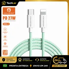 Cabo USB-C 27W H’maston HB06 1m Carregamento Rápido Original para iPhone iPad AirPods