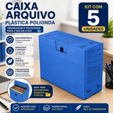 Caixa Arquivo Morto Alaplast Azul – Escolha 5 ou 10 Unidades - Organização de documentos