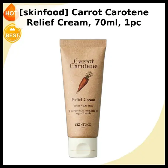 [skinfood] Creme De Alívio De Caroteno De Cenoura , 70ml , 1 Unidade/Coreano/Fórmula Derivada De Plantas Da KPIKSHOP