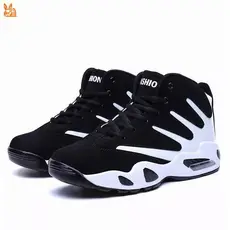 Tênis de basquete masculino de cano alto, calçado esportivo profissional e elegante, antiderrapante, estilo casual uniss