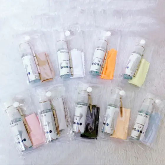 Kit Spray Limpador De Lentes E Oculos e Chave Mini Conjunto Cuidador nova